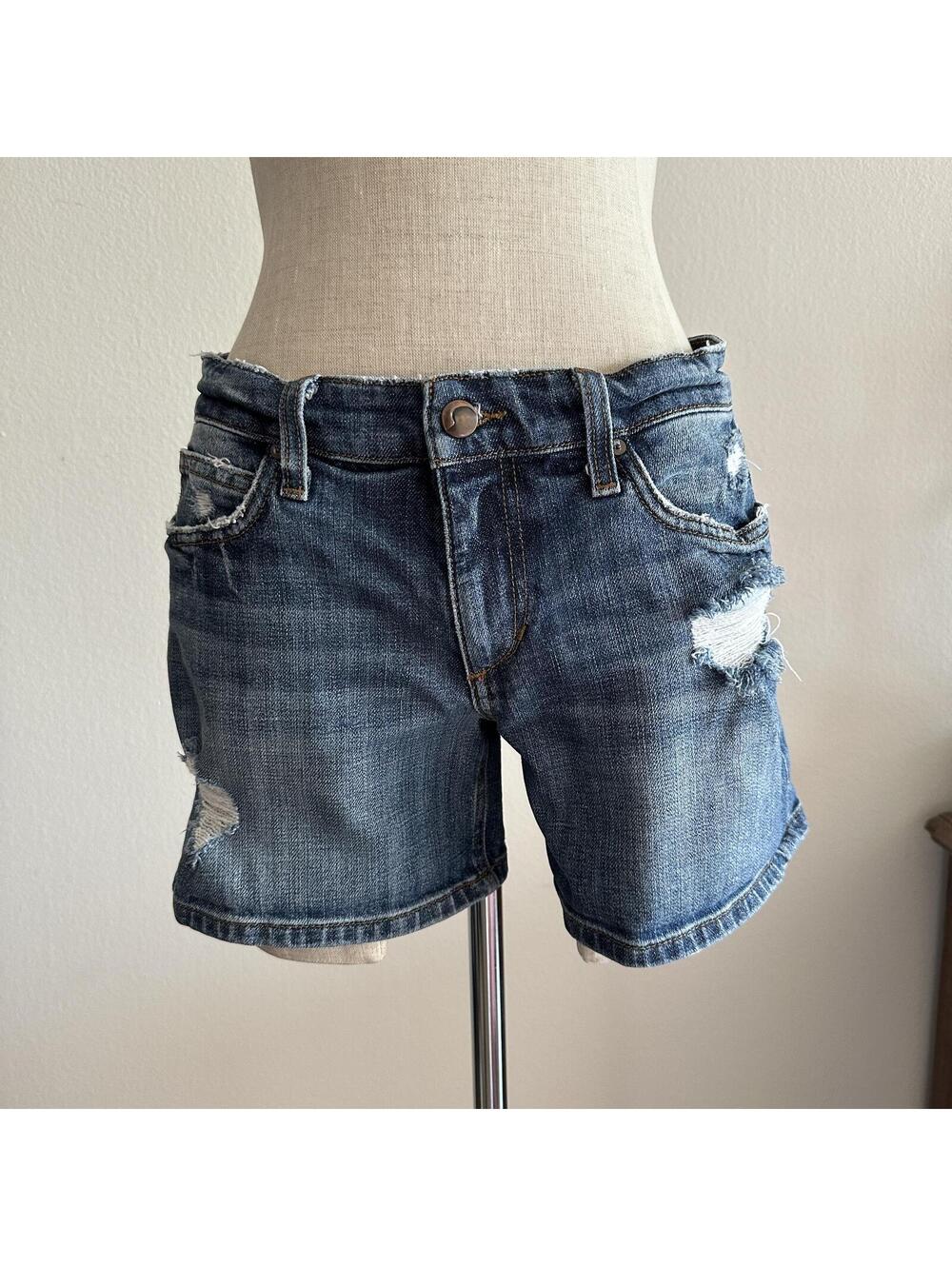 Joe’s denim shorts mid rise dark wash